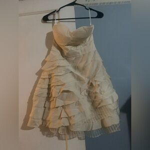 Minuet Petite Cream Strapless Dress